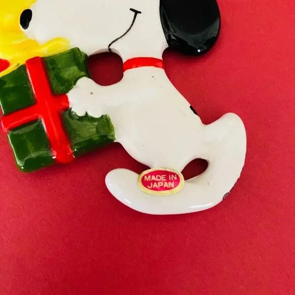 1972 Snoopy and Woodstock Christmas Ornament Ceramic Gift - Picture 2 of 4